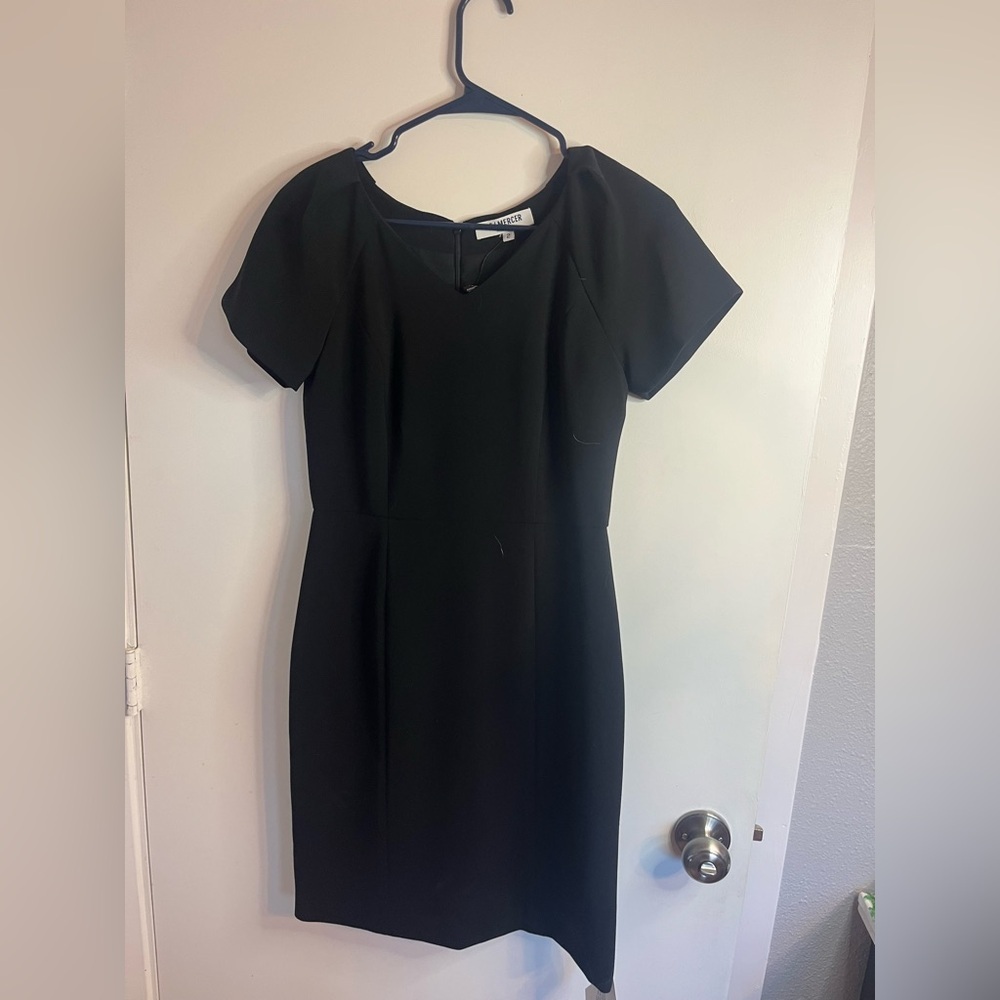 Of Mercer NWT Black Henry Midi Dress 🖤 Size 2 🖤